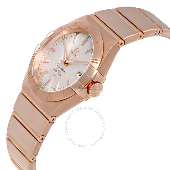Omega Constellation Automatic 18kt Rose Gold Silver Dial Ladies Watch 123.50.35.20.02.001