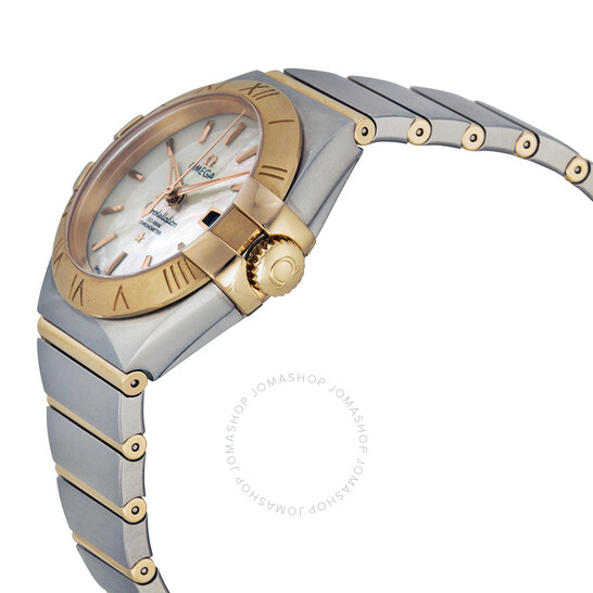 Omega Constellation Mother of Pearl Dial Stainless Steel and 18kt Rose Gold Ladies Watch 12320312005001