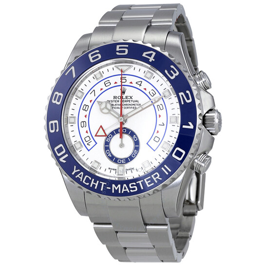 Pre-owned Pre-owned Rolex Yacht-Master II Chronograph Automatic White Dial Men’s Watch 116680-0002