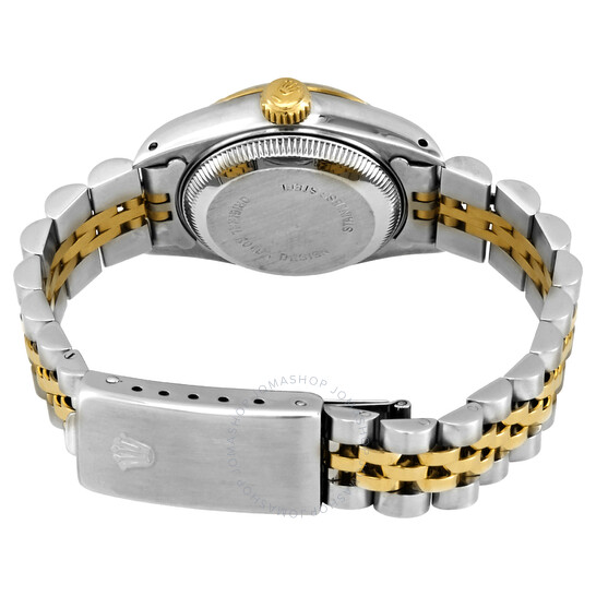 Pre-owned Rolex Datejust Automatic Diamond Black Dial Ladies Watch 69173CDJ