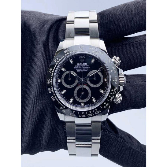Pre-owned Rolex Daytona Chronograph Automatic Chronometer Black Dial Men's Watch 116500LN