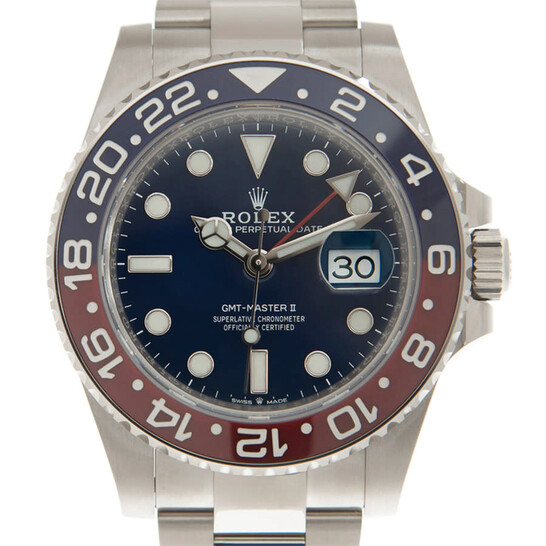 Rolex GMT-Master II Automatic Chronometer Blue Dial Pepsi Bezel Watch M126719BLRO-0003